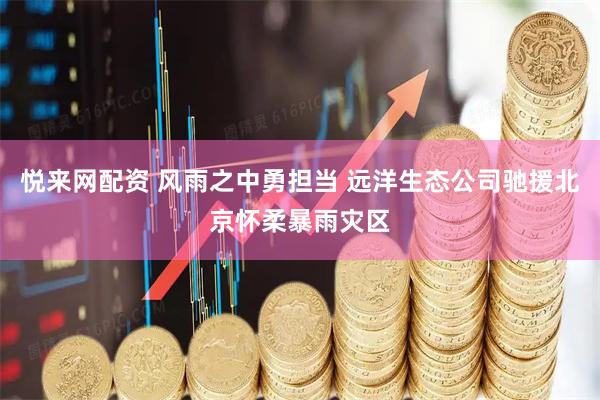 悦来网配资 风雨之中勇担当 远洋生态公司驰援北京怀柔暴雨灾区