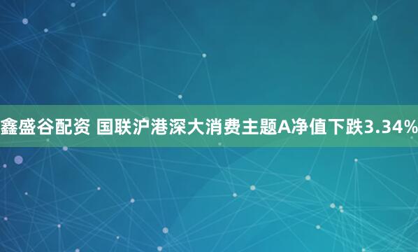 鑫盛谷配资 国联沪港深大消费主题A净值下跌3.34%